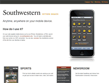 Tablet Screenshot of m.southwestern.edu